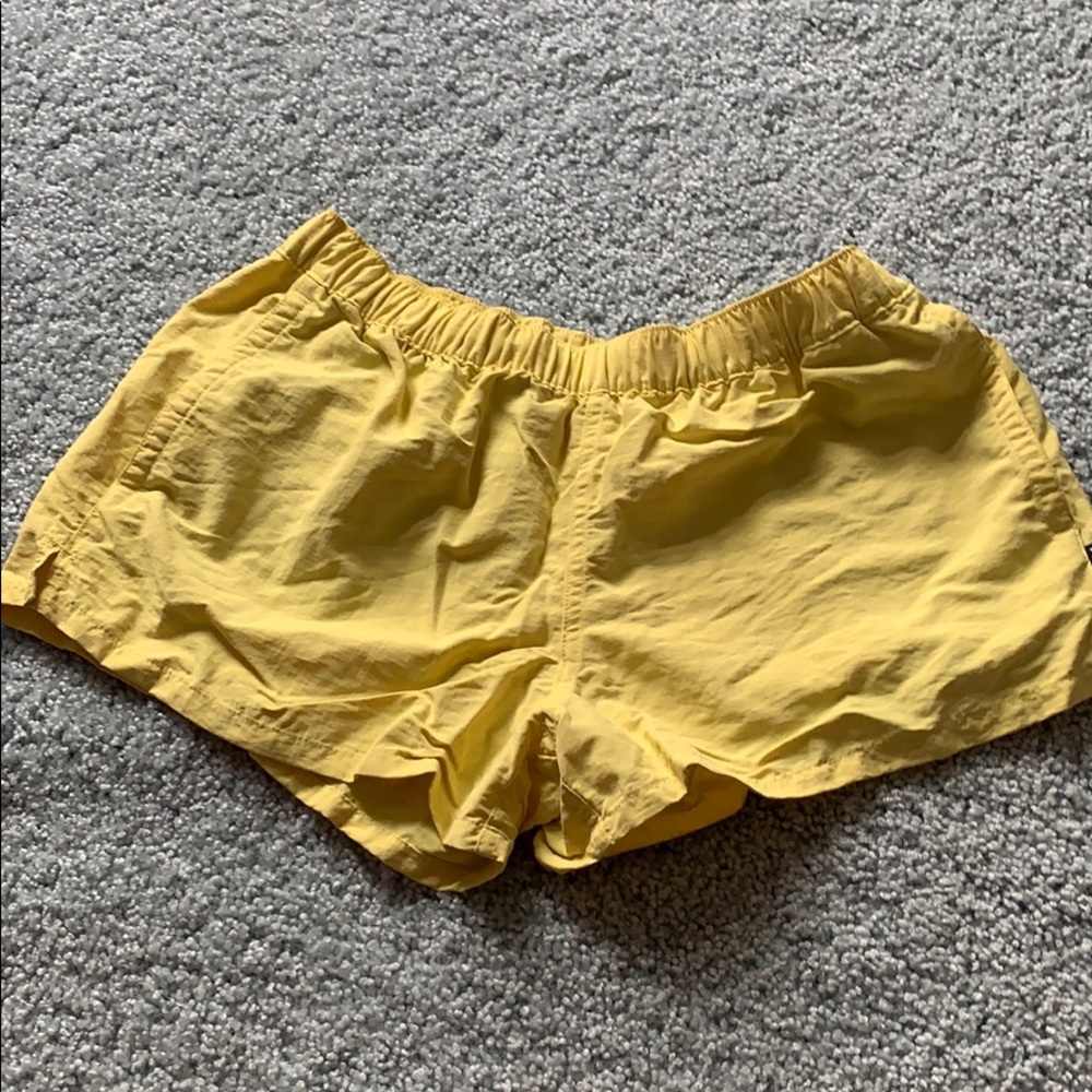 yellow patagonia shorts